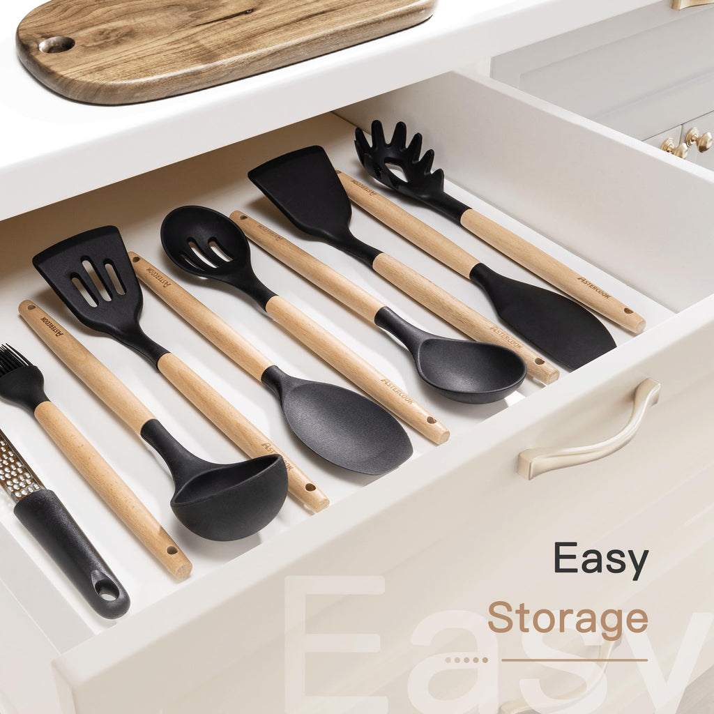 Astercook Silicone Kitchen Utensil Set, 39 Pieces, BPA-Free
